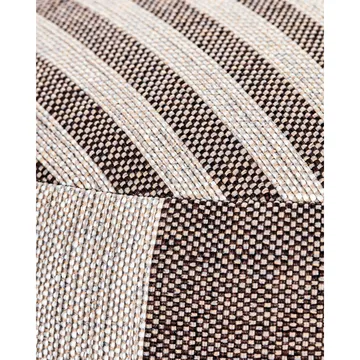 Pouf Alfo Ø60x40 cm - Brun-blanc - House Doctor