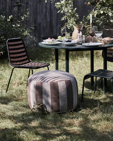 Pouf Alfo Ø60x40 cm - Brun-blanc - House Doctor