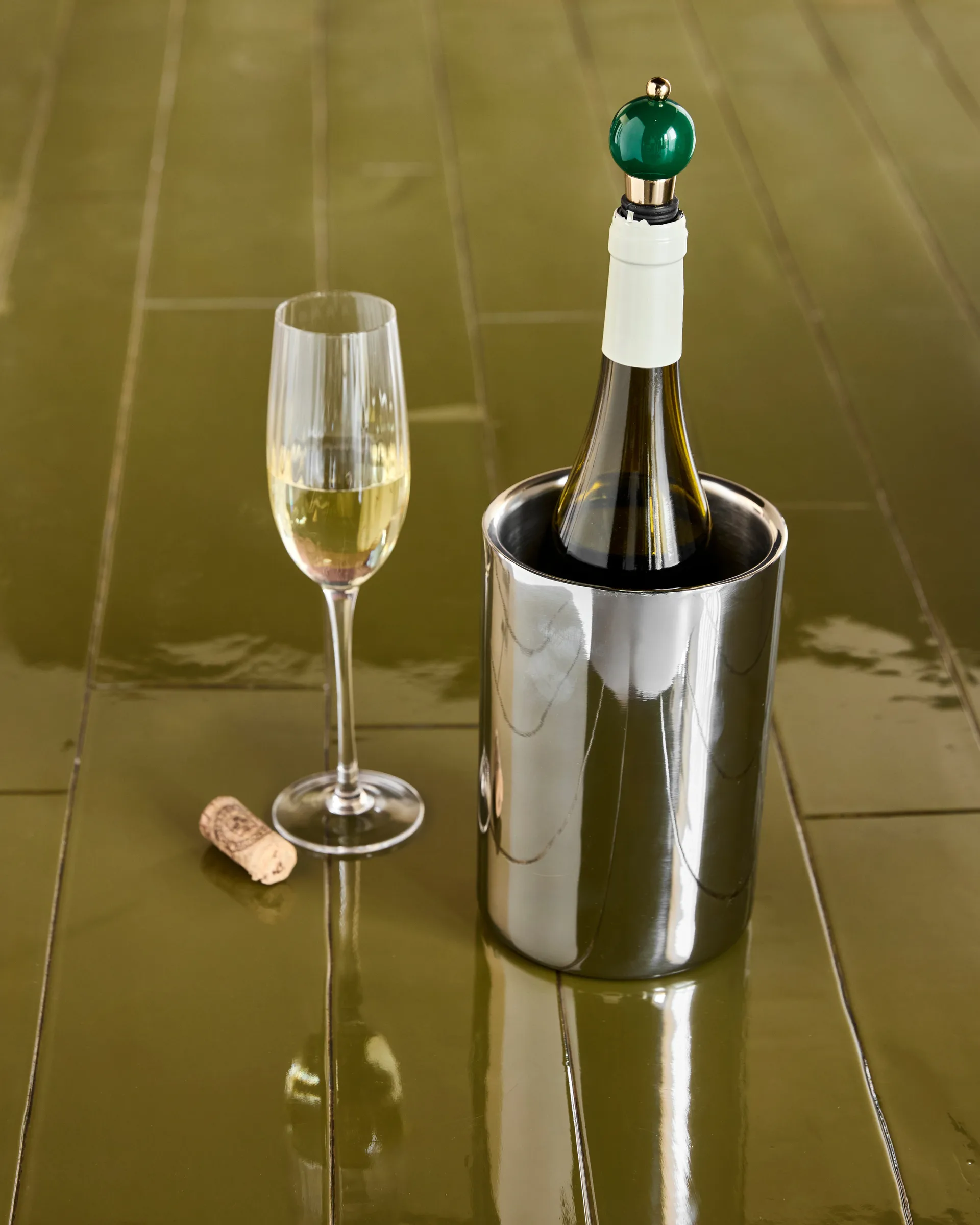 Refroidisseur à vin Kett Ø12,5x18 cm, Silver finish House Doctor