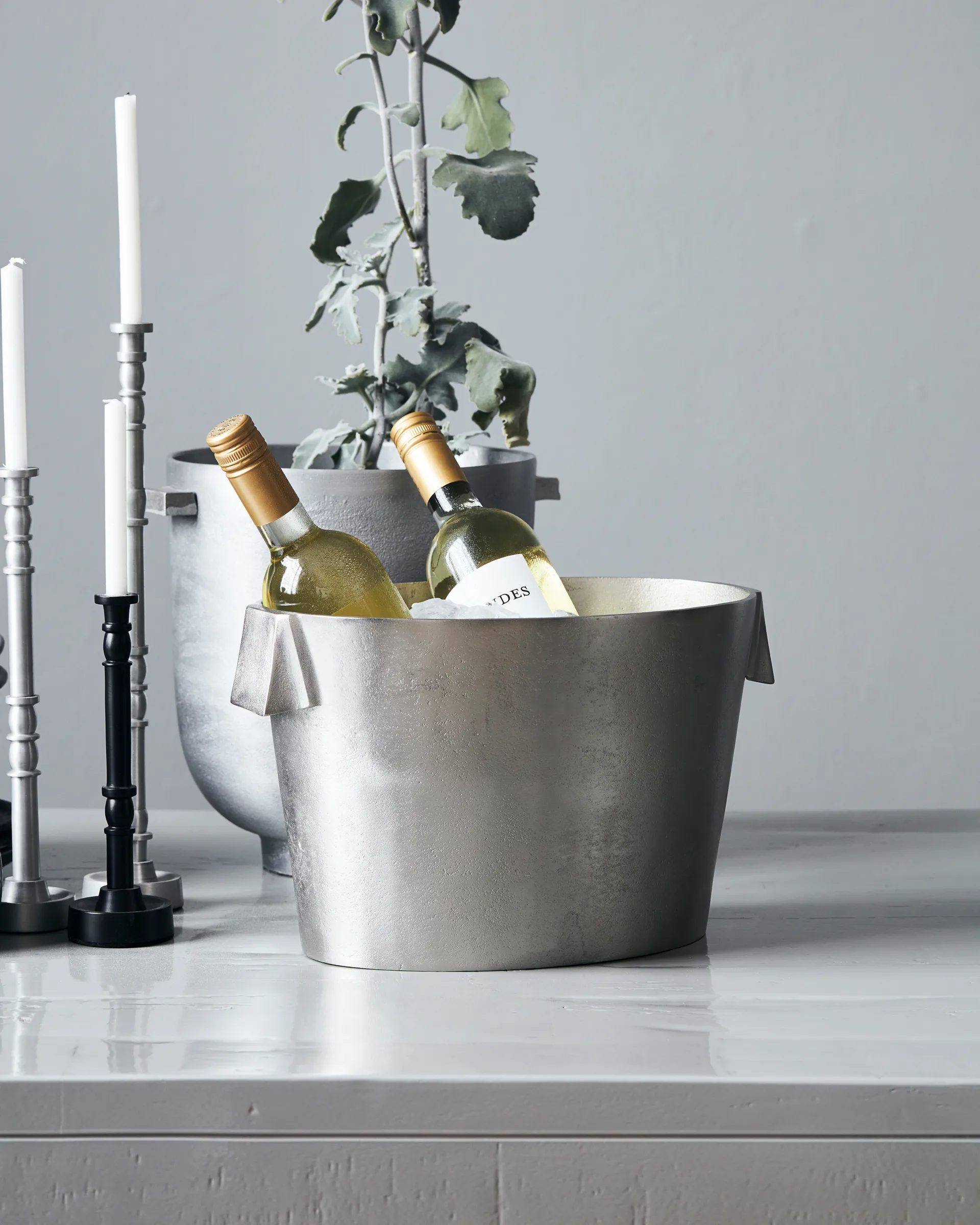 Refroidisseur de vin Buck 22x32 cm, Argent brossé House Doctor