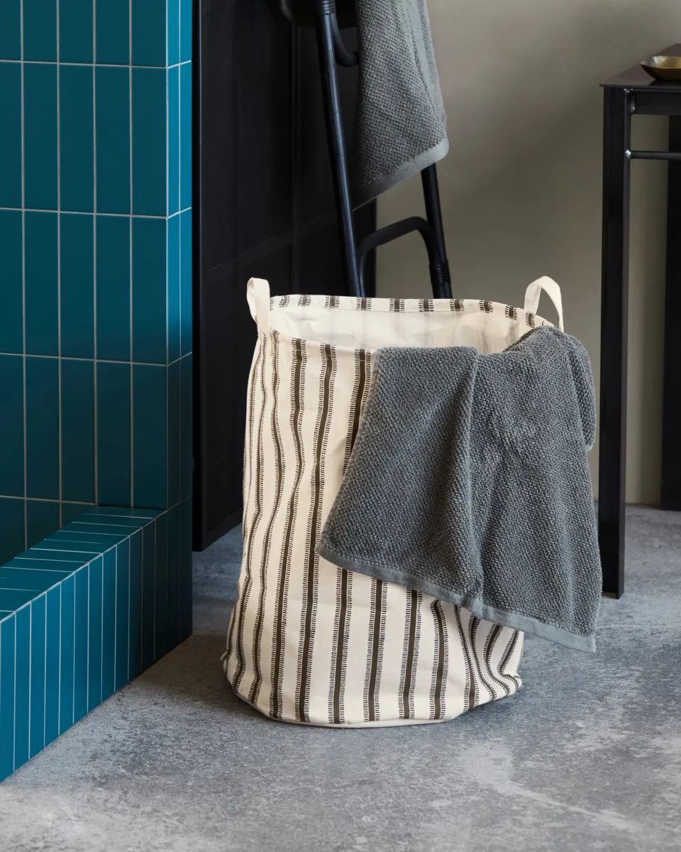 Sac à linge Laundry Ø40x50 cm, Marron clair House Doctor