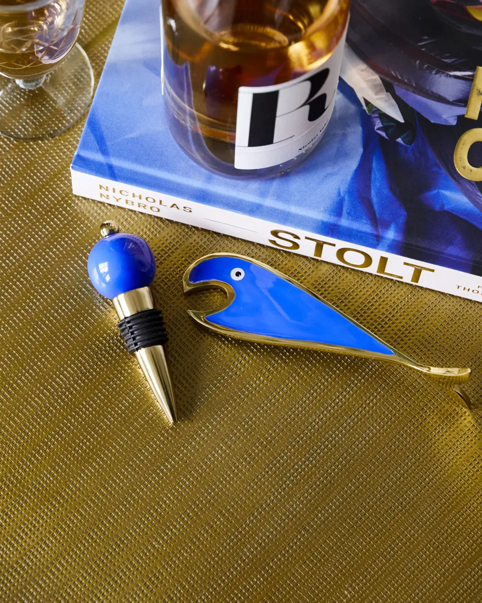 Set de bar Open 2 pièces, Bleu House Doctor