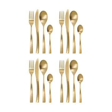 Set de couverts Golden 16 pièces - Doré - House Doctor