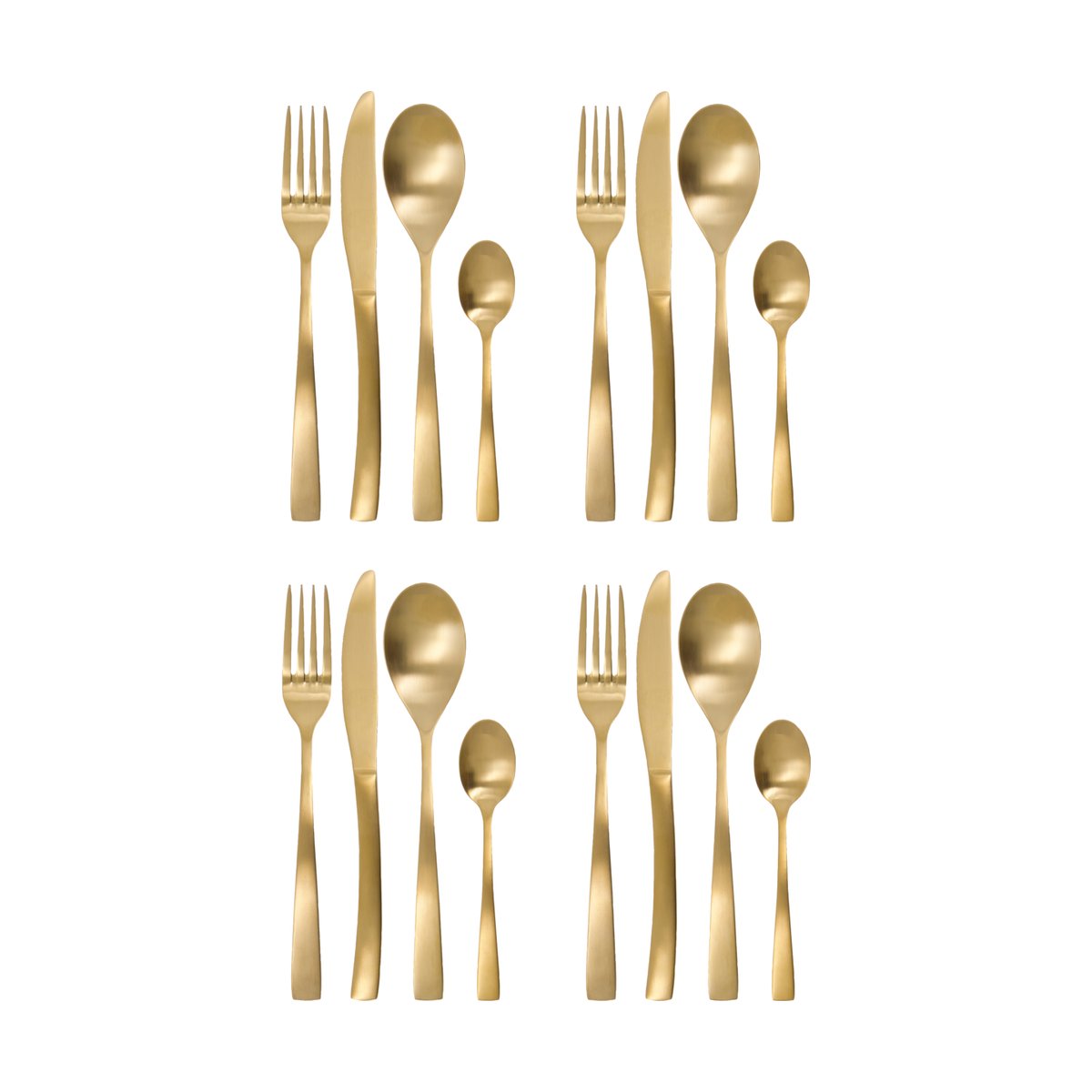House Doctor Set de couverts Golden 16 pièces Doré