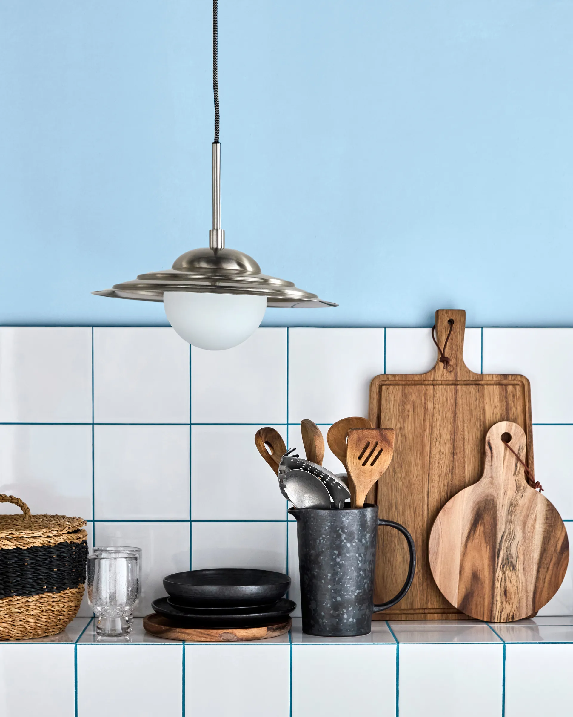 Suspension Coin, Brossé argent House Doctor