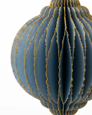 Suspension de Noël Alsta lot de 4 - Bleu clair, Ø8 cm - House Doctor