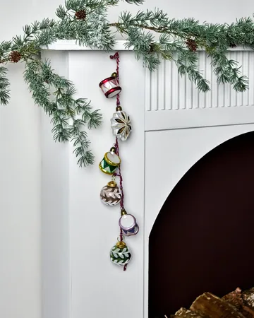 Suspension de Noël Drum 3 pièces - Bleu, vert, rouge poussiéreux - House Doctor