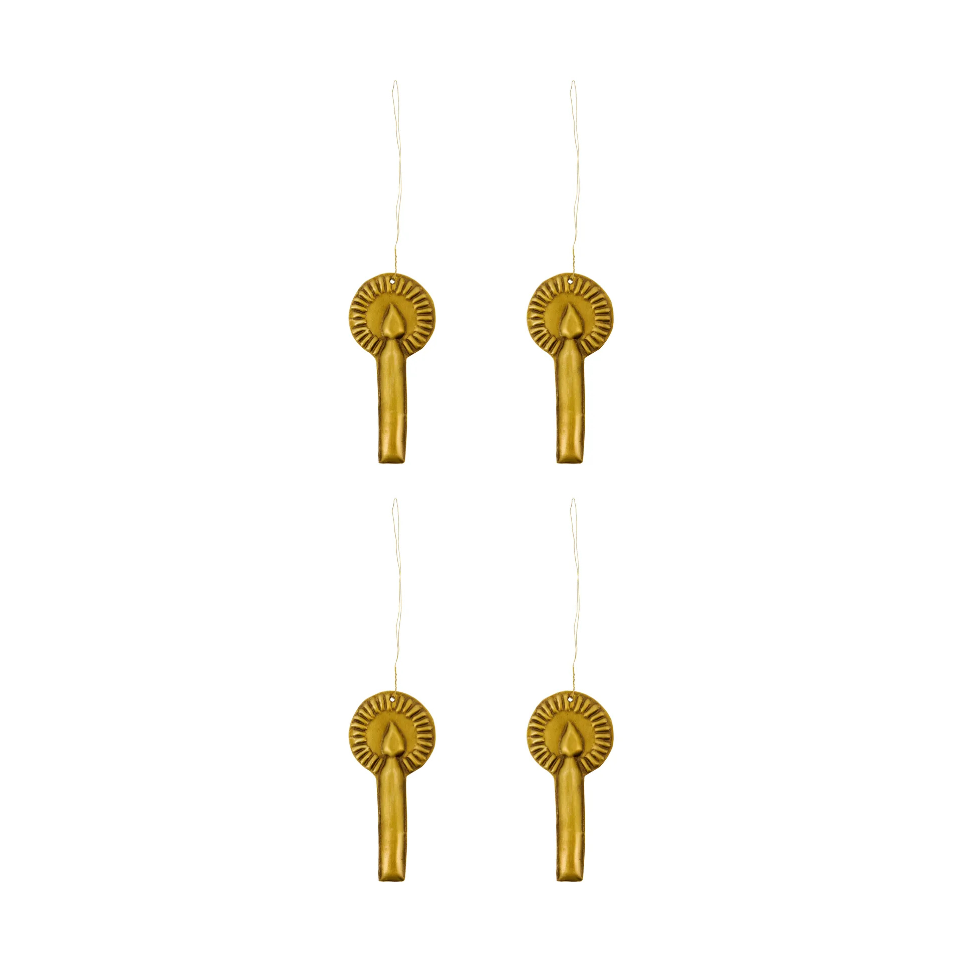 Suspension de Noël Glory lot de 4, Laiton antique House Doctor