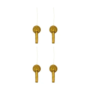 Suspension de Noël Glory lot de 4 - Laiton antique - House Doctor