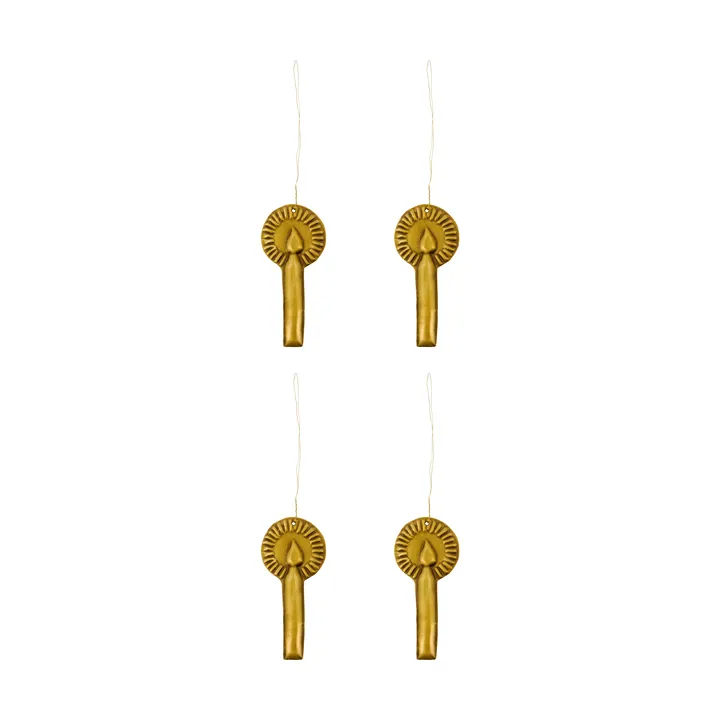 Suspension de Noël Glory lot de 4 - Laiton antique - House Doctor