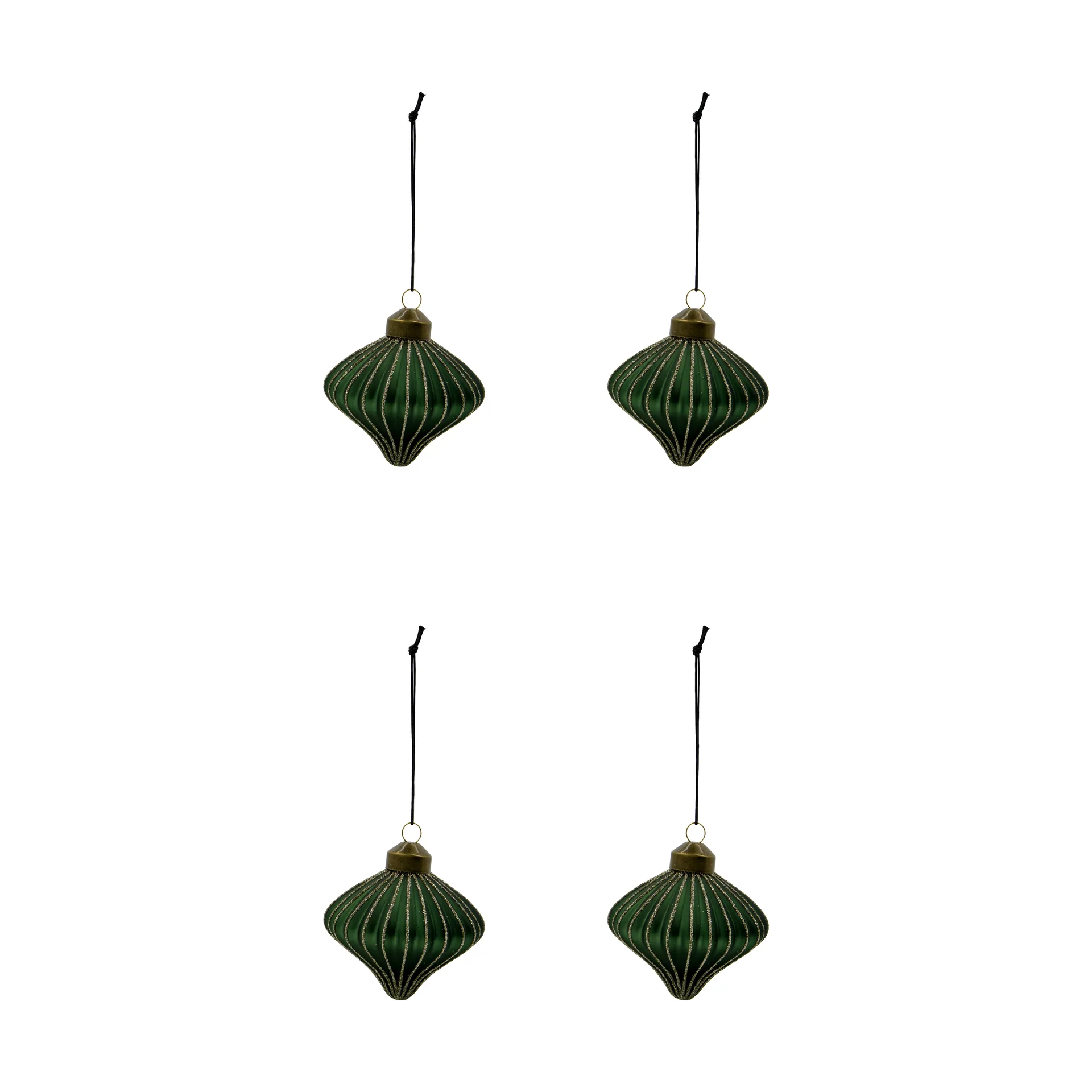Suspension de Noël Spin lot de 4, Vert House Doctor
