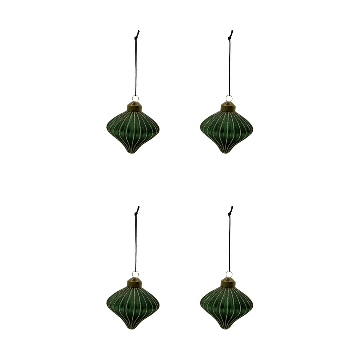Suspension de Noël Spin lot de 4 - Vert - House Doctor