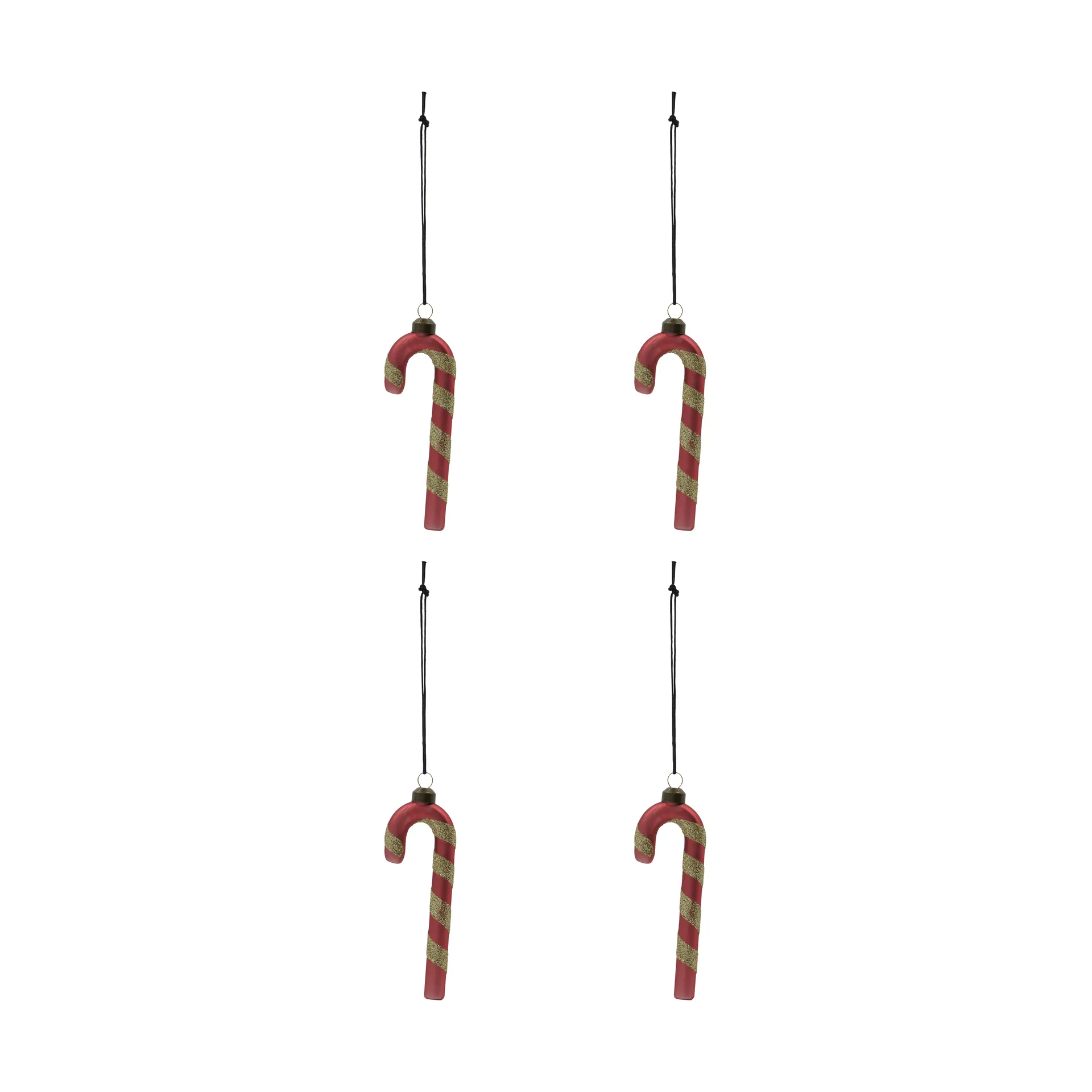 Suspension de Noël Stick lot de 4, Rouge poussiéreux House Doctor