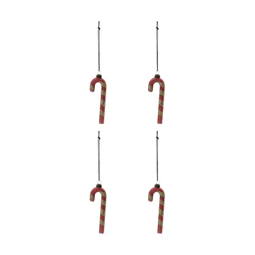 Suspension de Noël Stick lot de 4 - Rouge poussiéreux - House Doctor
