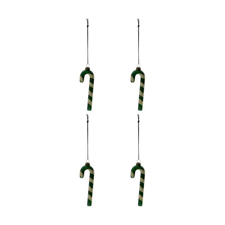 Suspension de Noël Stick lot de 4 - Vert - House Doctor