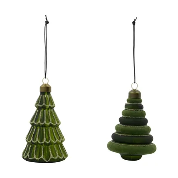 Suspension de Noël Tree 2 pièces - Vert - House Doctor