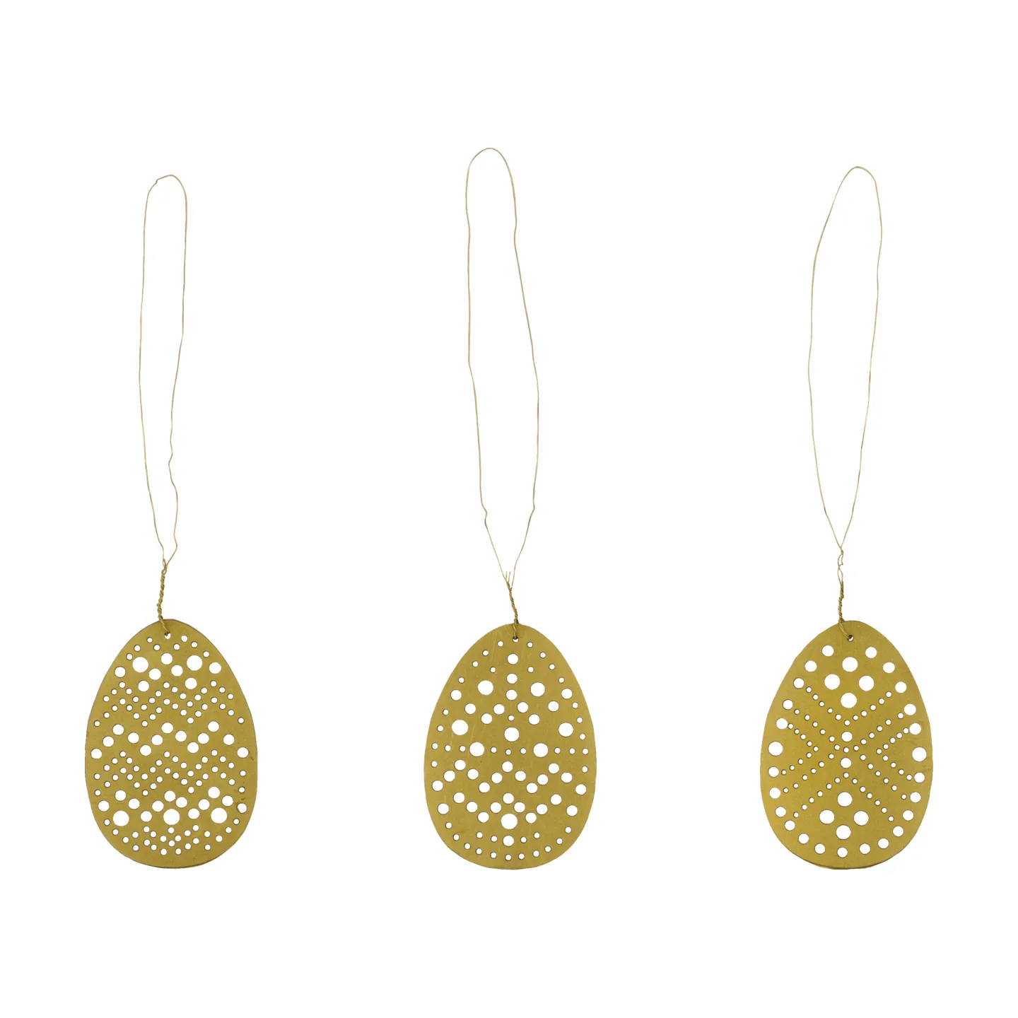 Suspension de Pâques Cut 3 pièces, Laiton antique House Doctor