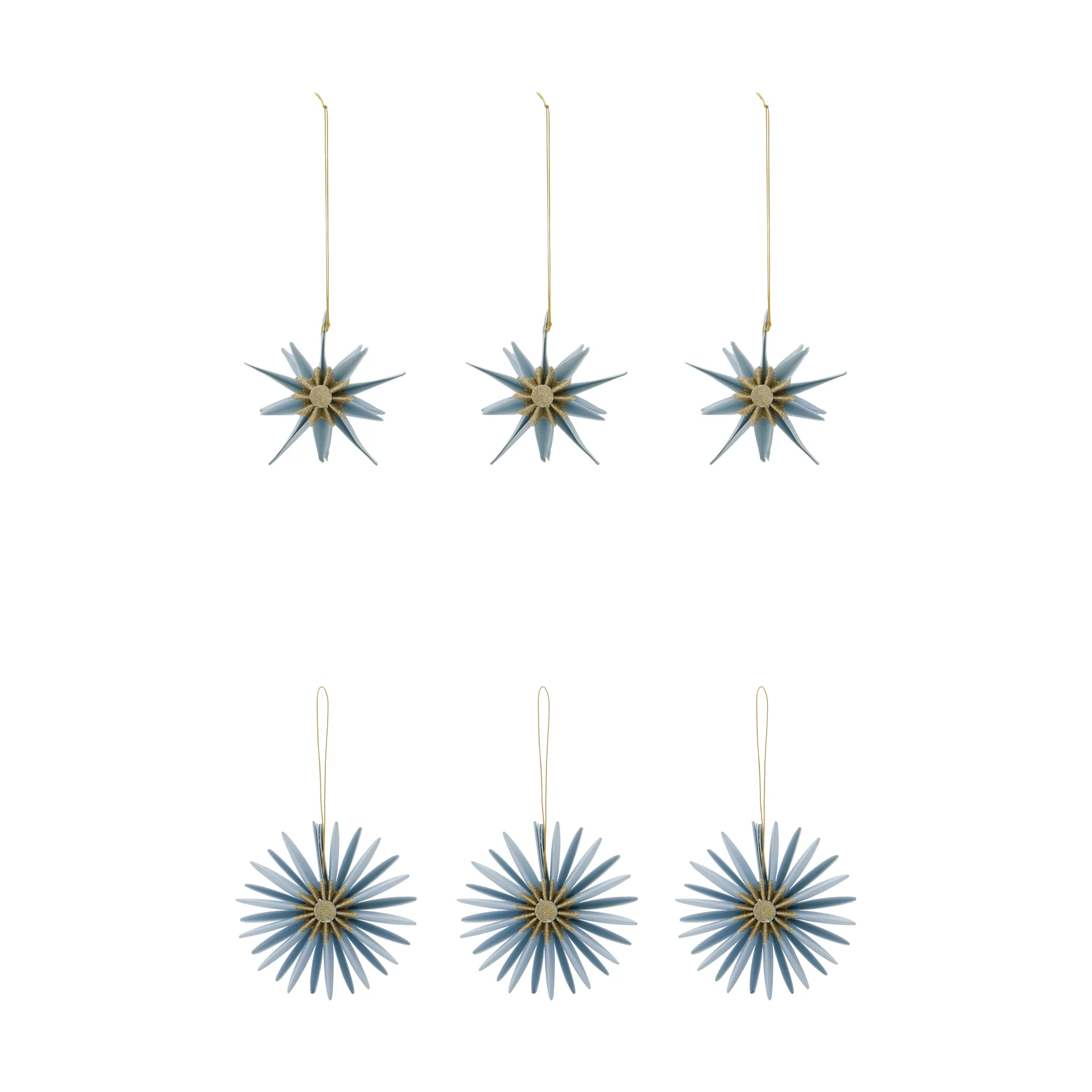 Suspensions de Noël Stari 6 pièces, Bleu clair House Doctor