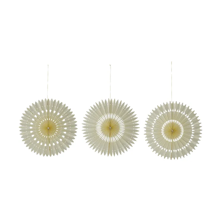 Suspensions de Noël Stelle 3 pièces - Off-White, Ø20 cm - House Doctor