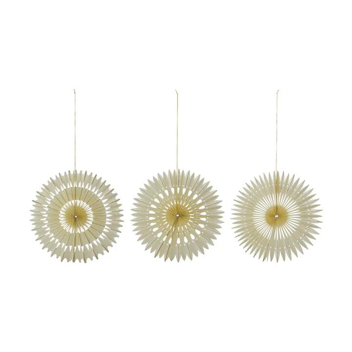 Suspensions de Noël Stelle 3 pièces - Off-White, Ø30 c, - House Doctor