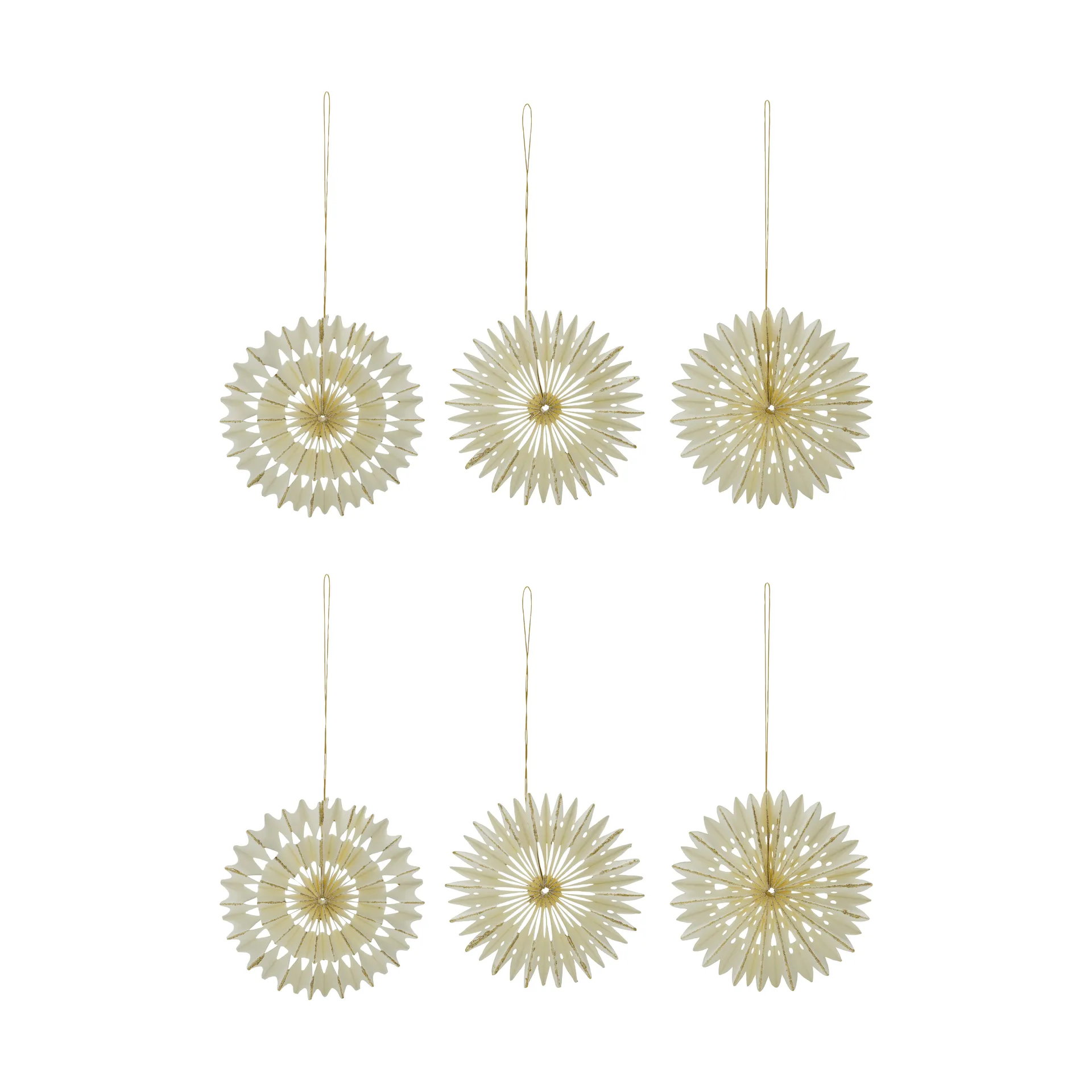 Suspensions de Noël Stelle 6 pièces, Off-White, Ø10,5 cm House Doctor