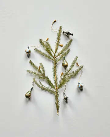 Suspensions de Noël Stero 6 pièces - Noir, blanc, or, bleu, vert - House Doctor