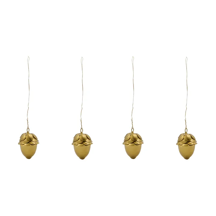 Suspensions décoratives Acorn lot de 4 - Or - House Doctor