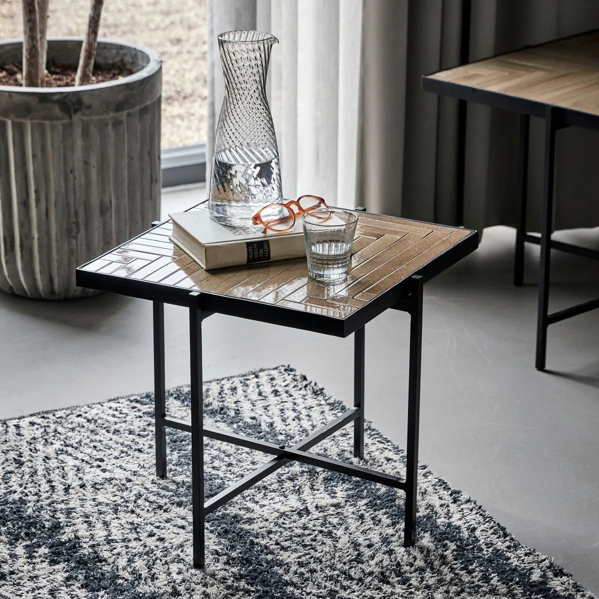 Table basse Grade 43x43 cm, Beige House Doctor