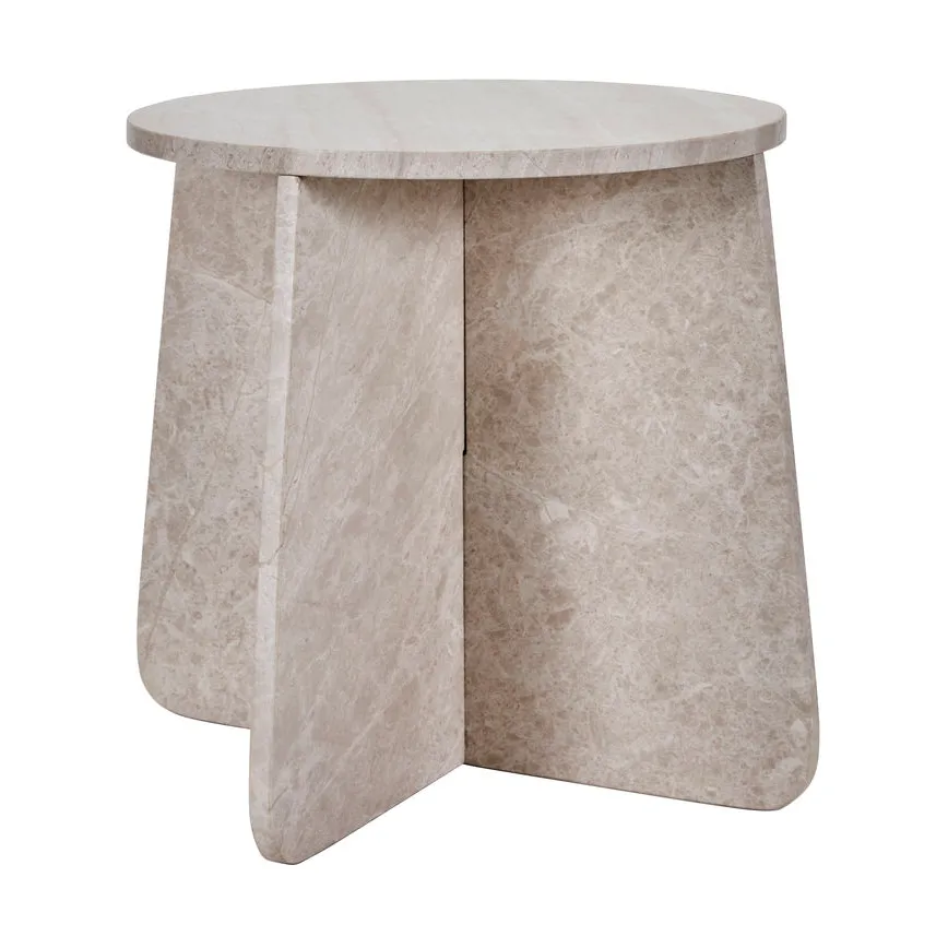 Table d'appoint Marb 48x48x40 cm, Marbre beige House Doctor