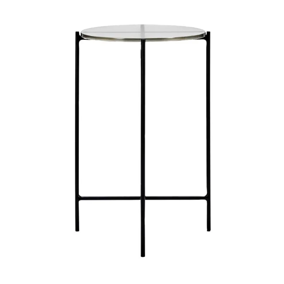 Table d'appoint Tamu Ø32x50 cm, Noir-verre House Doctor
