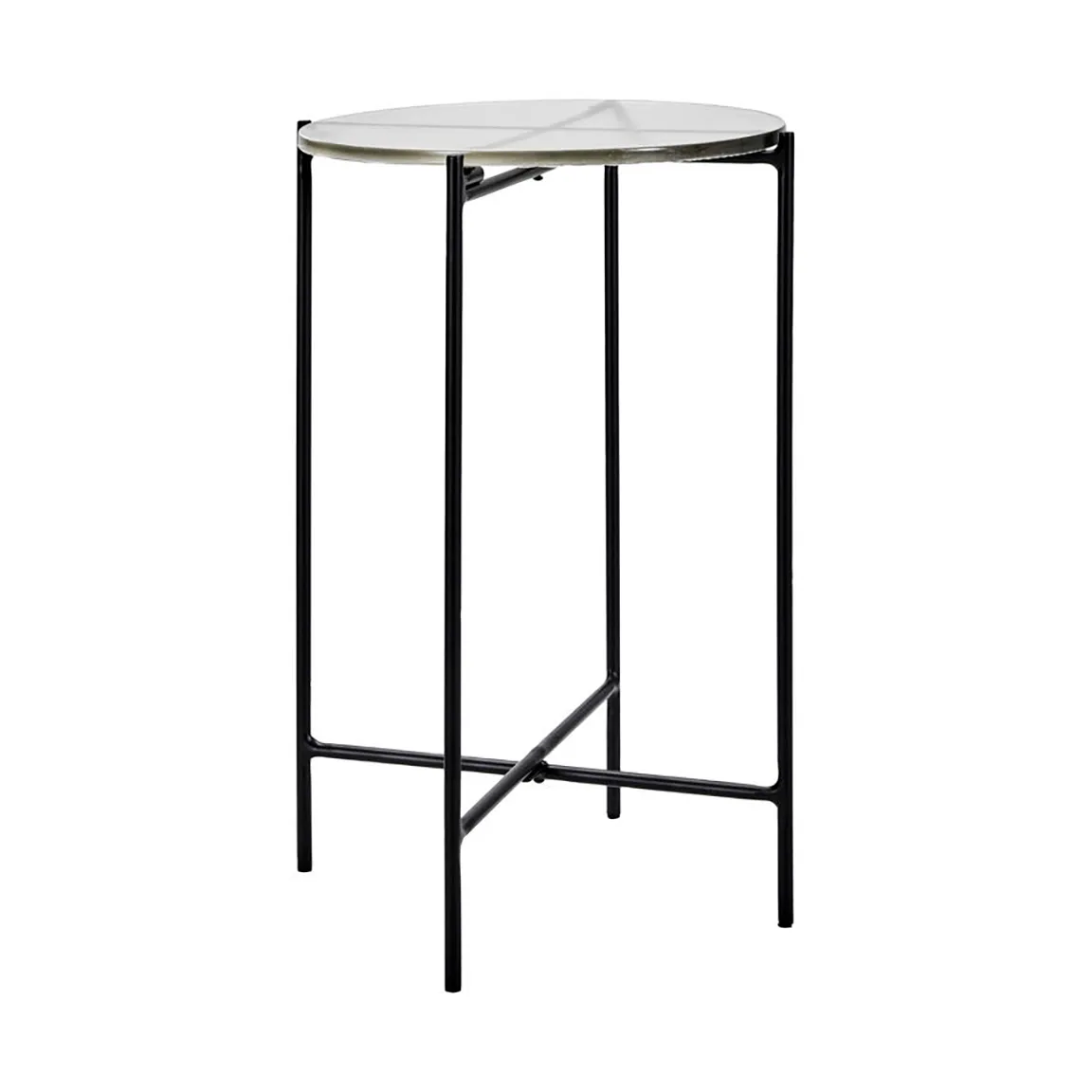 Table d'appoint Tamu Ø32x50 cm, Noir-verre House Doctor