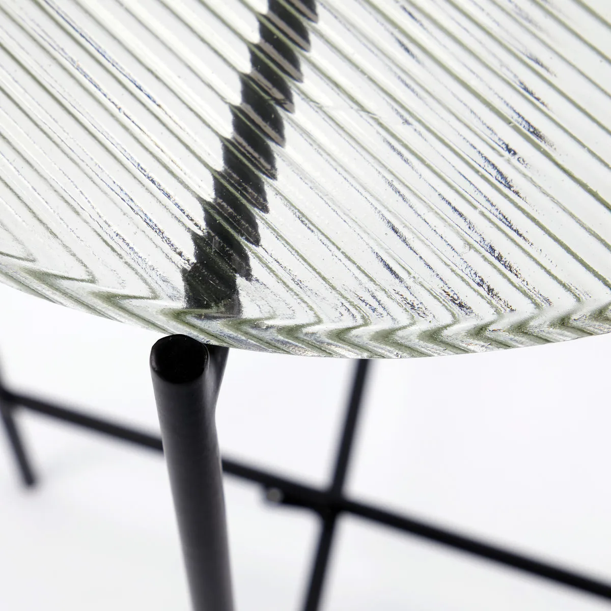 Table d'appoint Tamu Ø32x50 cm, Noir-verre House Doctor