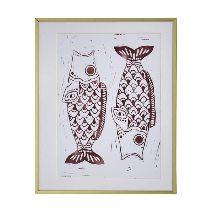 Tableau Fish wall art 40x50 cm - Burgundy - House Doctor