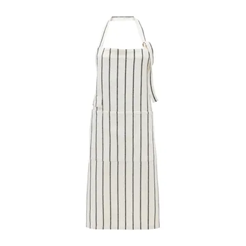 Tablier Dry 90x90 cm - Blanc-rayure noire - House Doctor