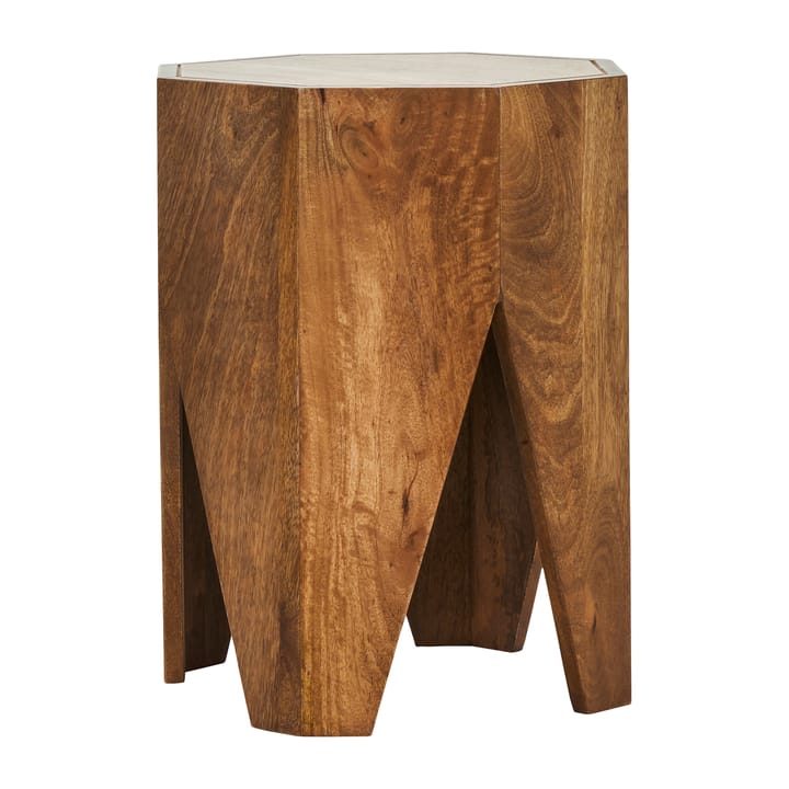 Tabouret Okta 33x45 cm - Bois de manguier - House Doctor