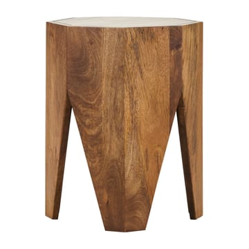 Tabouret Okta 33x45 cm - Bois de manguier - House Doctor