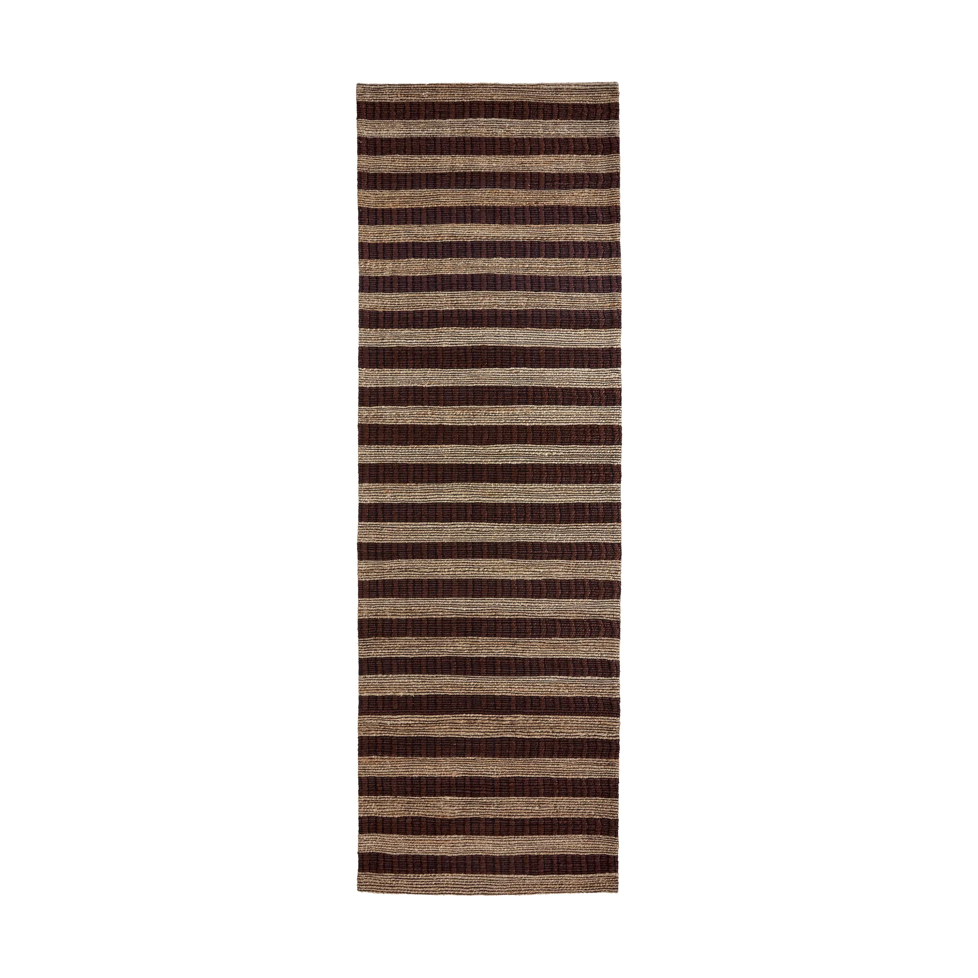 Tapis Block brun-nature, 90x300 cm House Doctor