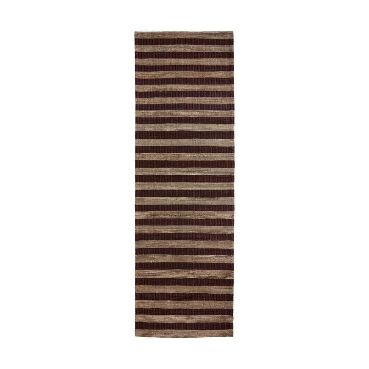 Tapis Block brun-nature - 90x300 cm - House Doctor