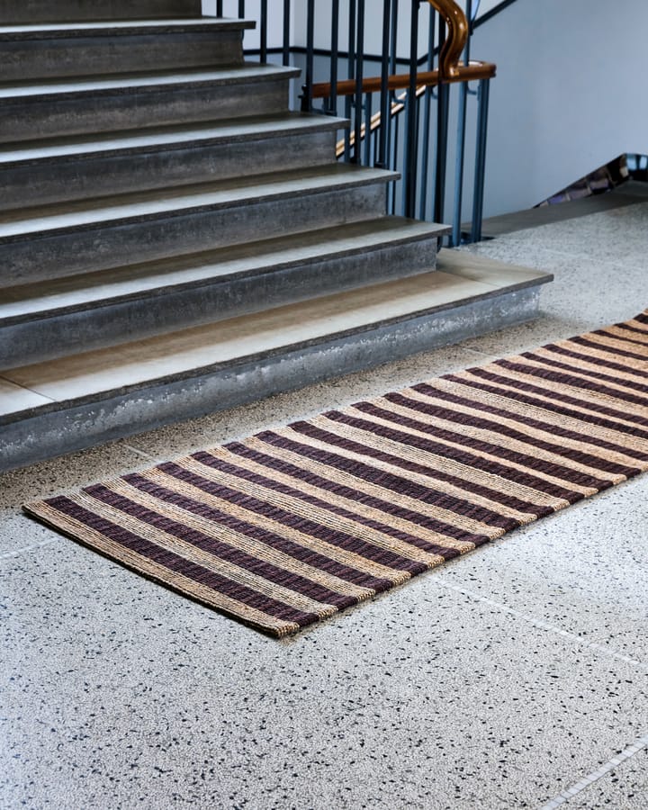 Tapis Block brun-nature, 90x300 cm House Doctor