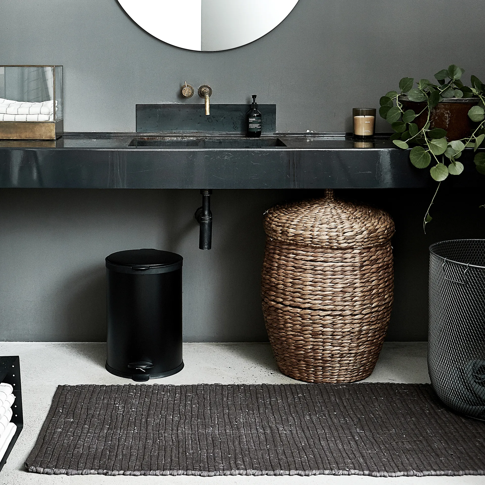 Tapis Chindi 70x160 cm, Gris House Doctor