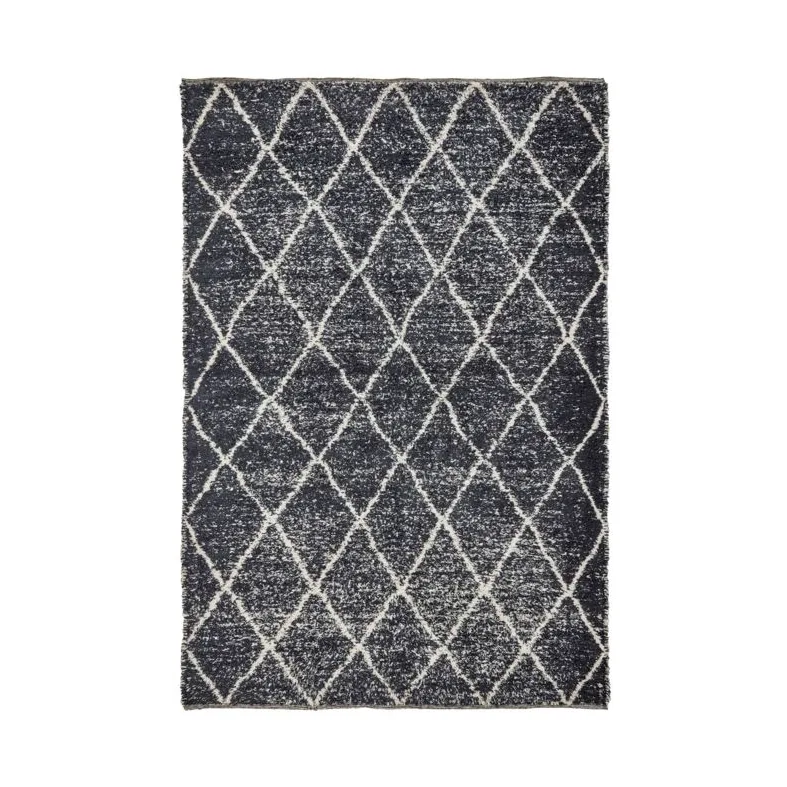 Tapis Cruz, Noir-blanc cassé, 140x200 cm House Doctor