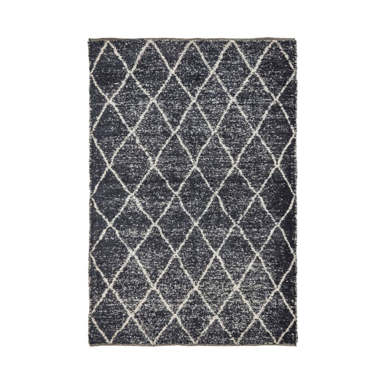 House Doctor Tapis Cruz Noir-blanc cassé, 140x200 cm
