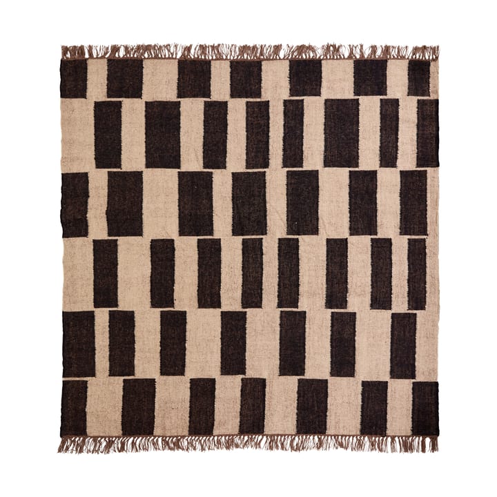 Tapis Graph - Noir-nature, 180x180 cm - House Doctor