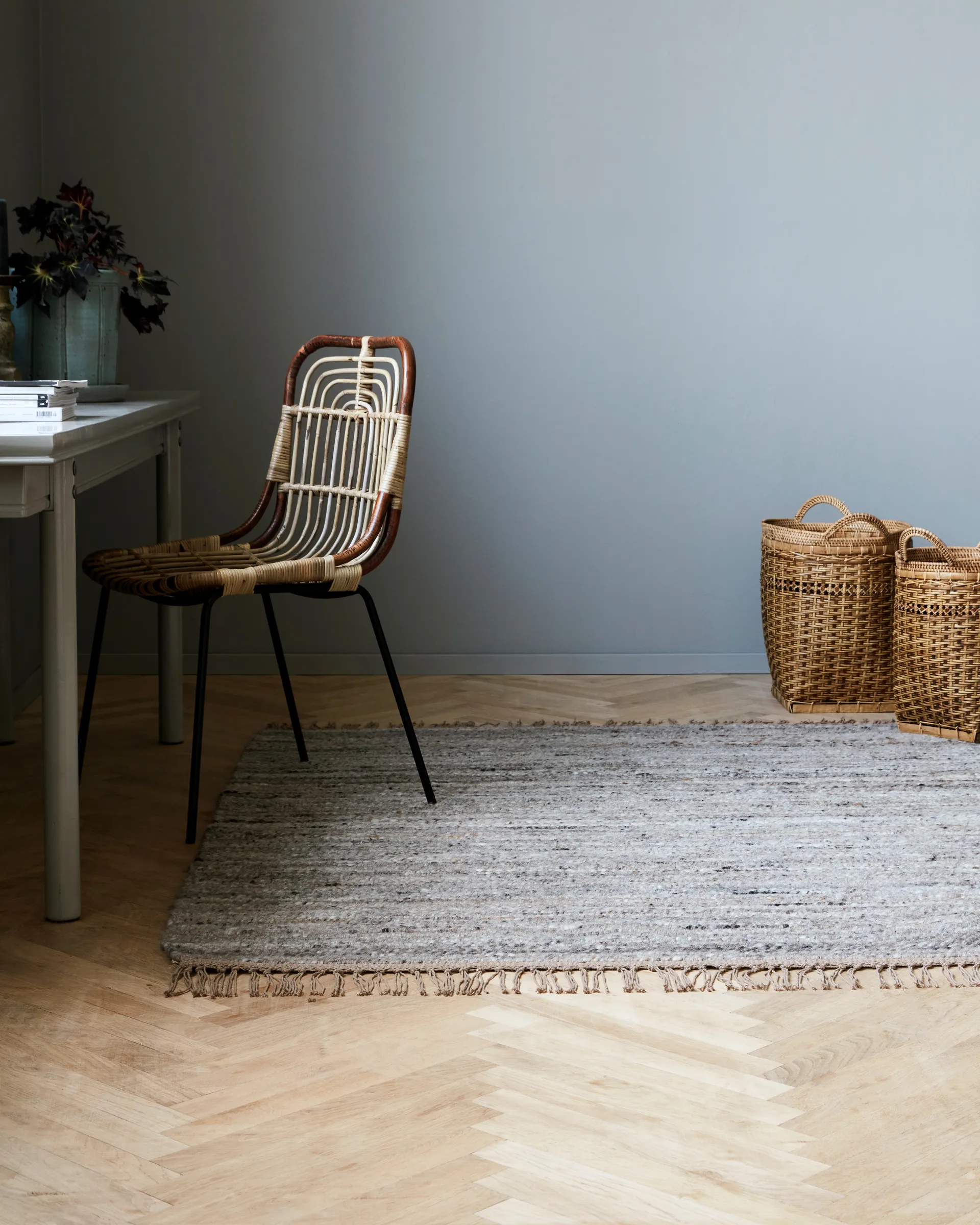 Tapis Hafi 180x180 cm, Gris-marron House Doctor