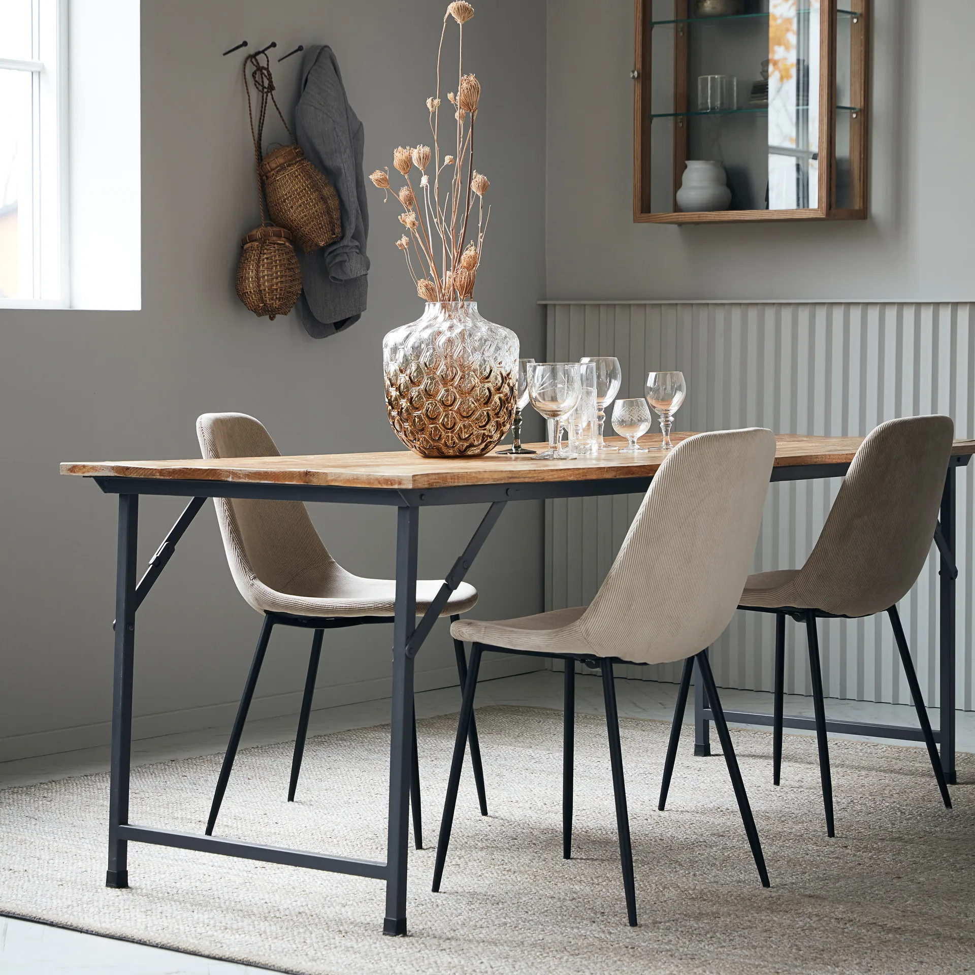 Tapis Hempi 250x250 cm, Gris clair House Doctor