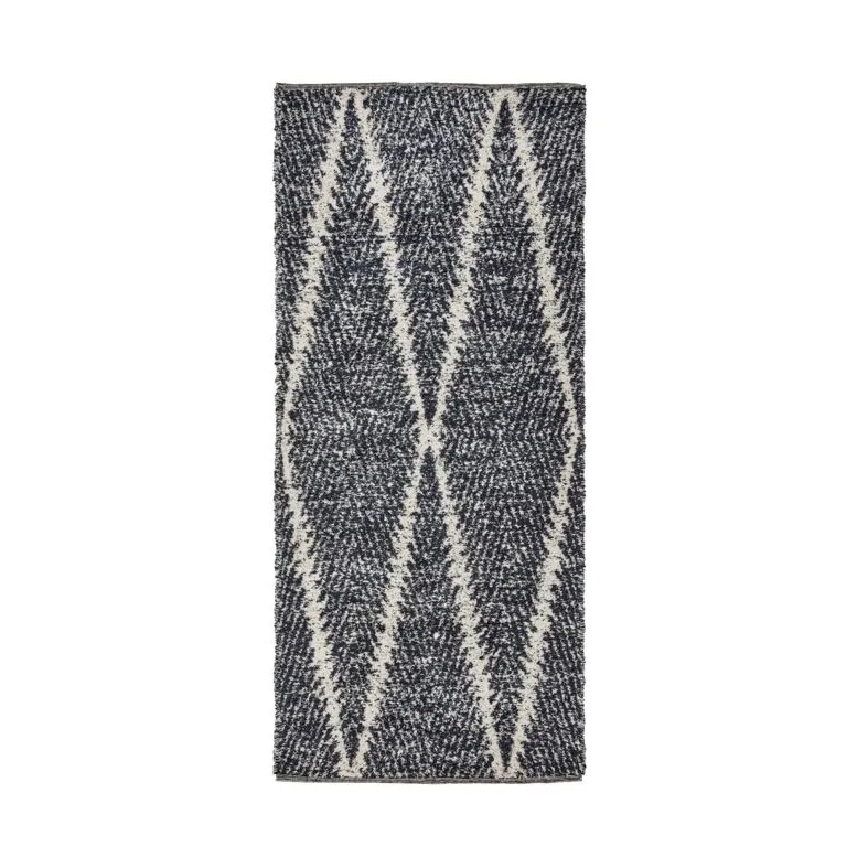 Tapis Kin, Noir-off white, 90x200 cm House Doctor