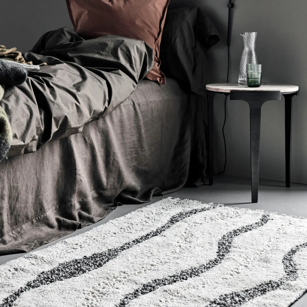 Tapis Muzo 90x180 cm, Beige House Doctor