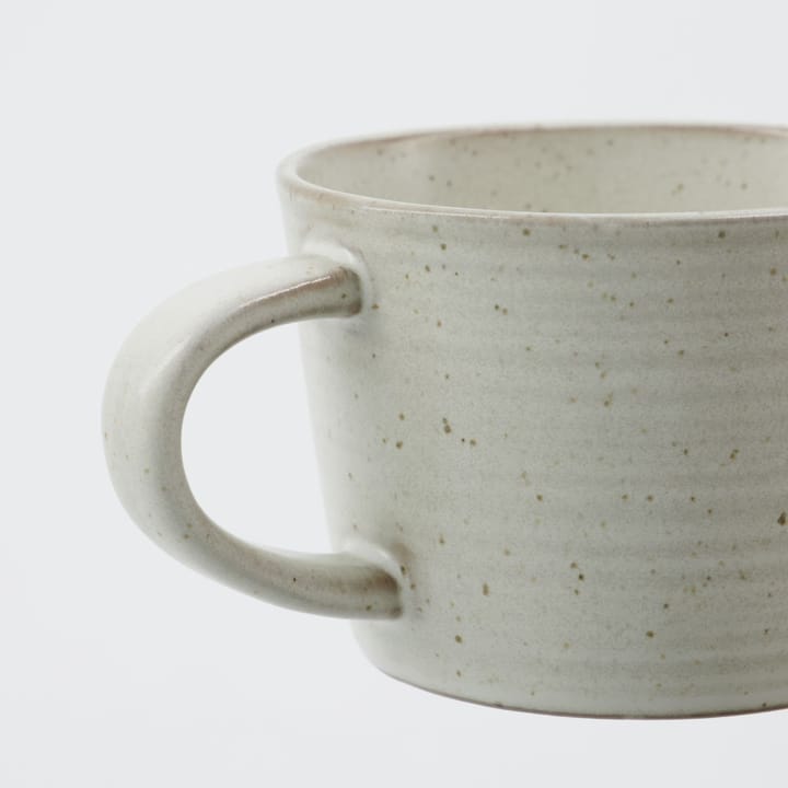Tasse avec soucoupe Pion 23 cl, Gris-blanc House Doctor