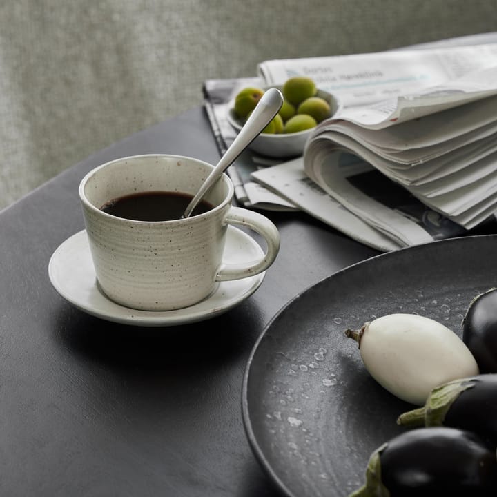 Tasse avec soucoupe Pion 23 cl, Gris-blanc House Doctor