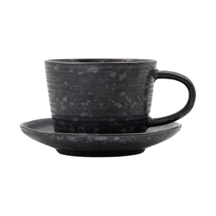 Tasse avec soucoupe Pion 23 cl - Noir-marron - House Doctor